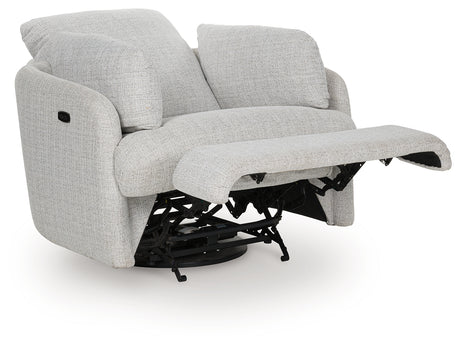 Alainmont Stone Swivel Power Recliner from Ashley - Luna Furniture