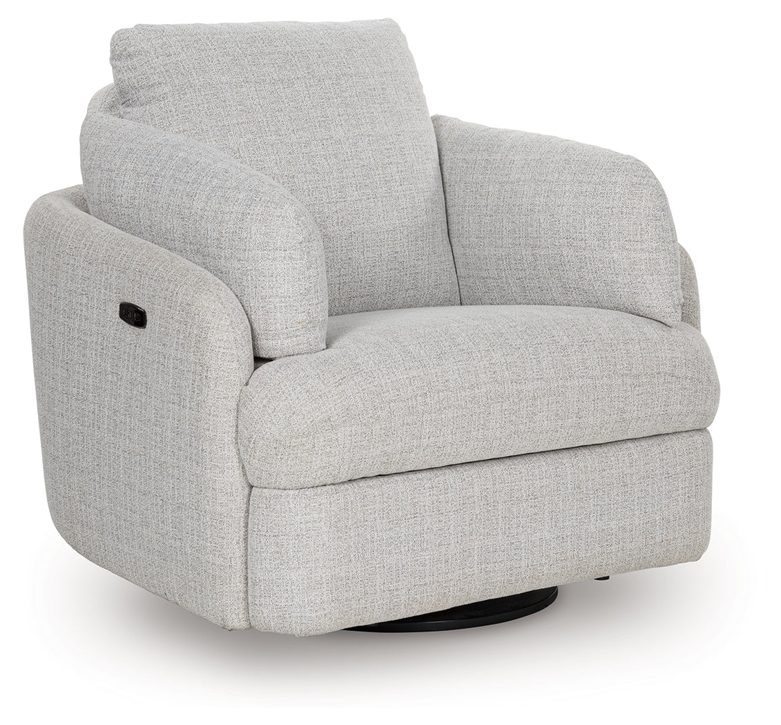 Alainmont Stone Swivel Power Recliner from Ashley - Luna Furniture
