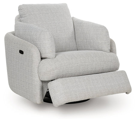 Alainmont Stone Swivel Power Recliner from Ashley - Luna Furniture