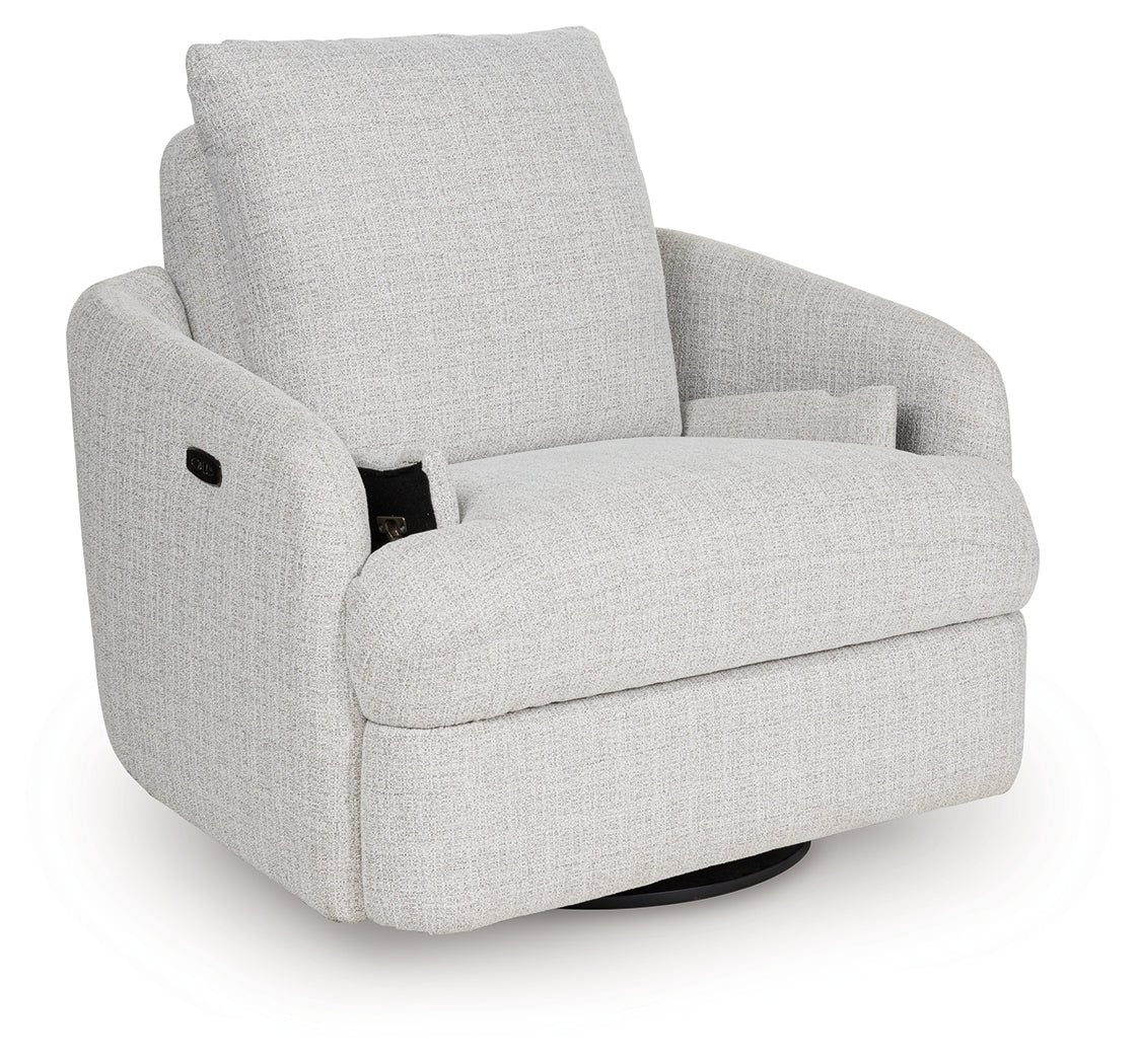 Alainmont Stone Swivel Power Recliner from Ashley - Luna Furniture