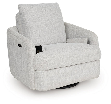 Alainmont Stone Swivel Power Recliner from Ashley - Luna Furniture