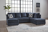 Albar Place 2-Piece Sectional with Ottoman in Cobalt from Ashley - Luna Furniture