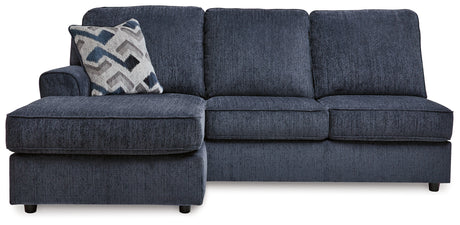 Albar Place 2-Piece Sectional with Ottoman in Cobalt from Ashley - Luna Furniture