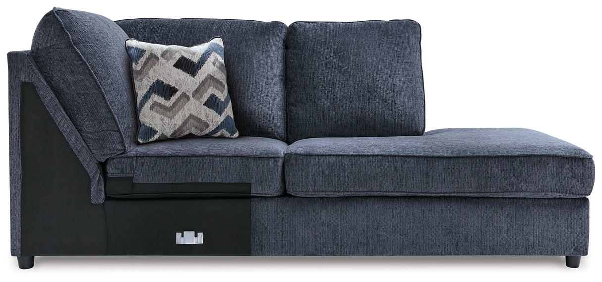 Albar Place 2-Piece Sectional with Ottoman in Cobalt from Ashley - Luna Furniture
