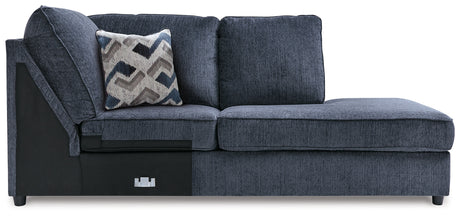 Albar Place 2-Piece Sectional with Ottoman in Cobalt from Ashley - Luna Furniture