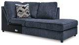 Albar Place 2-Piece Sectional with Ottoman in Cobalt from Ashley - Luna Furniture