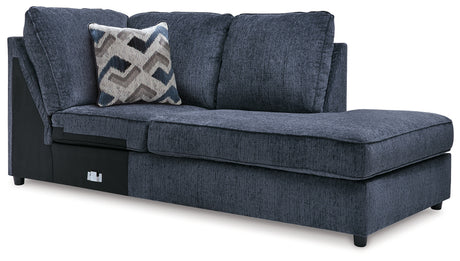Albar Place 2-Piece Sectional with Ottoman in Cobalt from Ashley - Luna Furniture