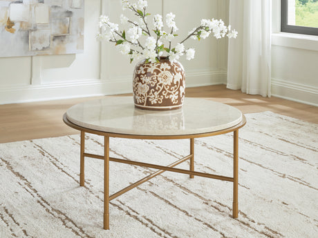 Alben Antique Gold Coffee Table from Ashley - Luna Furniture