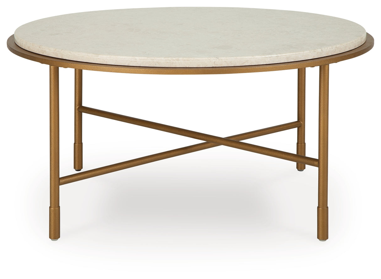 Alben Antique Gold Coffee Table from Ashley - Luna Furniture