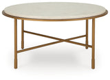 Alben Antique Gold Coffee Table from Ashley - Luna Furniture