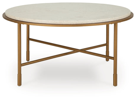 Alben Antique Gold Coffee Table from Ashley - Luna Furniture