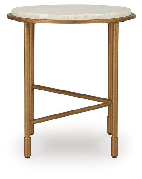 Alben Antique Gold End Table from Ashley - Luna Furniture
