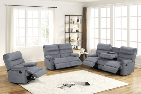 Albert Gray 3-Piece Reclining Set from Happy Homes - Luna Furniture