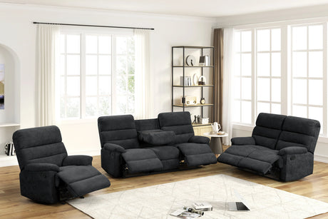 Albert Black 3-Piece Reclining Set from Happy Homes - Luna Furniture