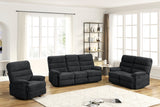Albert Black 3-Piece Reclining Set from Happy Homes - Luna Furniture