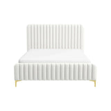 Valery King Size Cream Boucle Platform Bed King from Ashcroft Furniture - Luna Furniture
