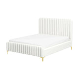 Valery King Size Cream Boucle Platform Bed King from Ashcroft Furniture - Luna Furniture
