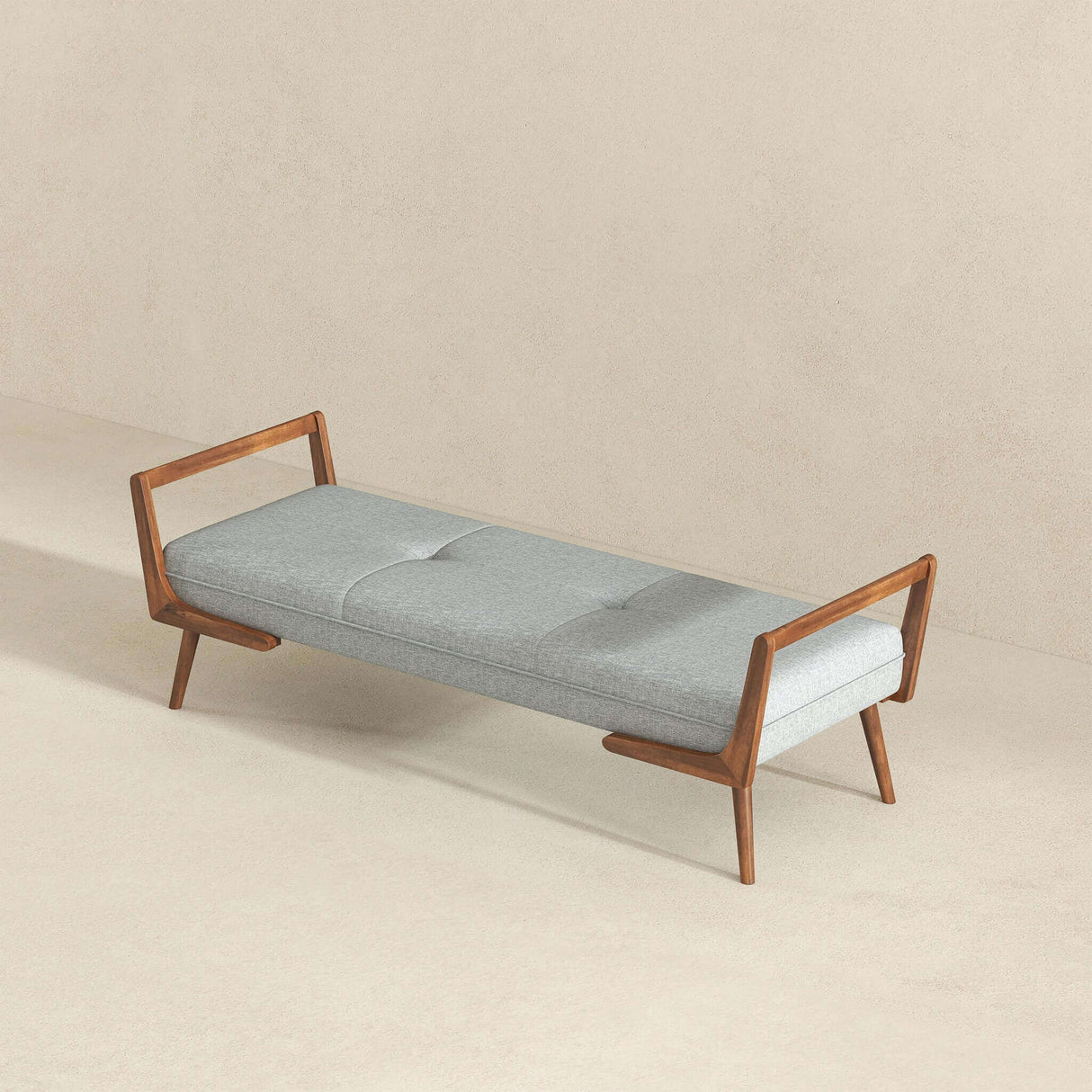 Cora Grey Fabric Bench from Midinmod - Luna Furniture