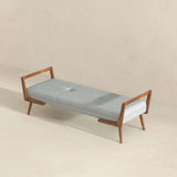 Cora Grey Fabric Bench from Midinmod - Luna Furniture