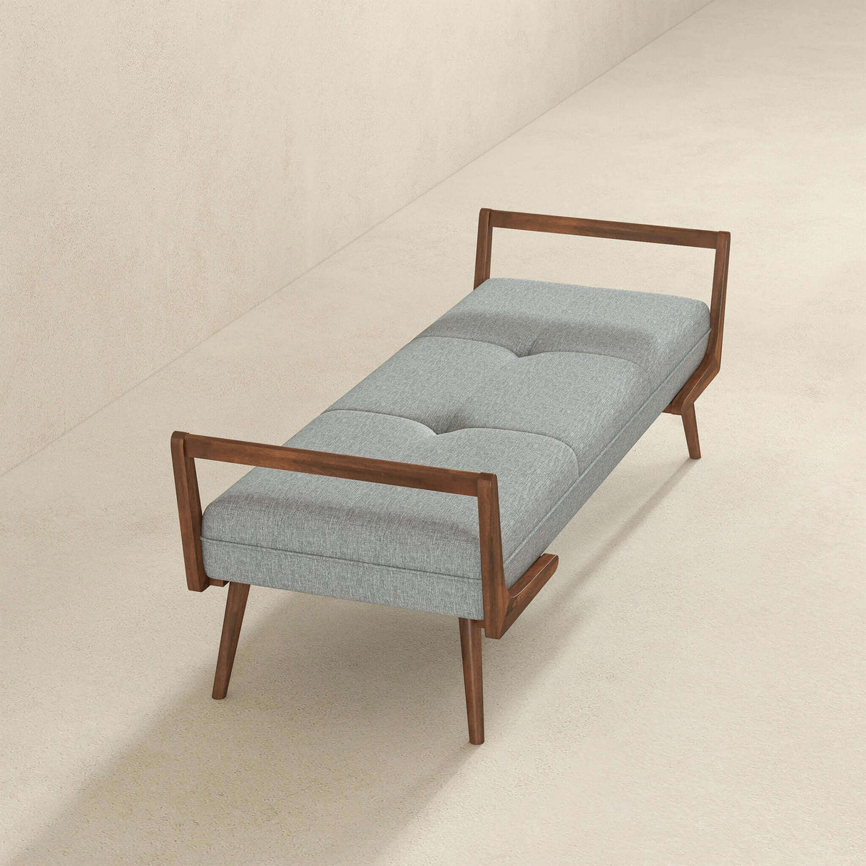 Cora Grey Fabric Bench from Midinmod - Luna Furniture