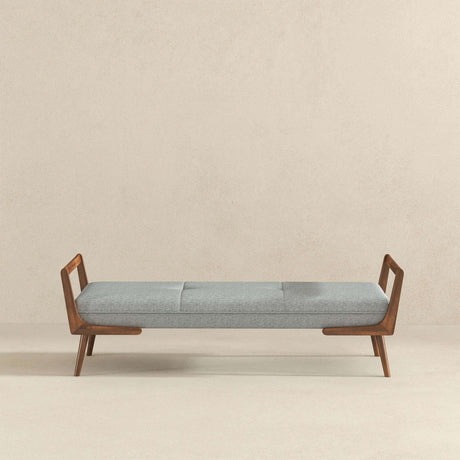 Cora Grey Fabric Bench from Ashcroft Furniture - Luna Furniture