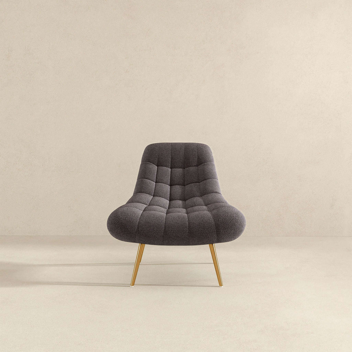 Aubrey Grey French Boucle Lounge Chair from Ashcroft Furniture - Luna Furniture