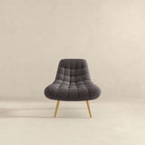 Aubrey Grey French Boucle Lounge Chair from Ashcroft Furniture - Luna Furniture