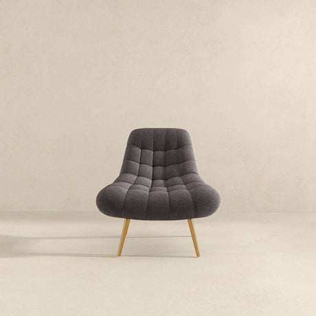 Aubrey Grey French Boucle Lounge Chair from Ashcroft Furniture - Luna Furniture