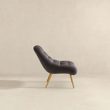 Aubrey Grey French Boucle Lounge Chair from Ashcroft Furniture - Luna Furniture