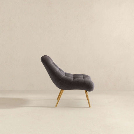 Aubrey Grey French Boucle Lounge Chair from Ashcroft Furniture - Luna Furniture
