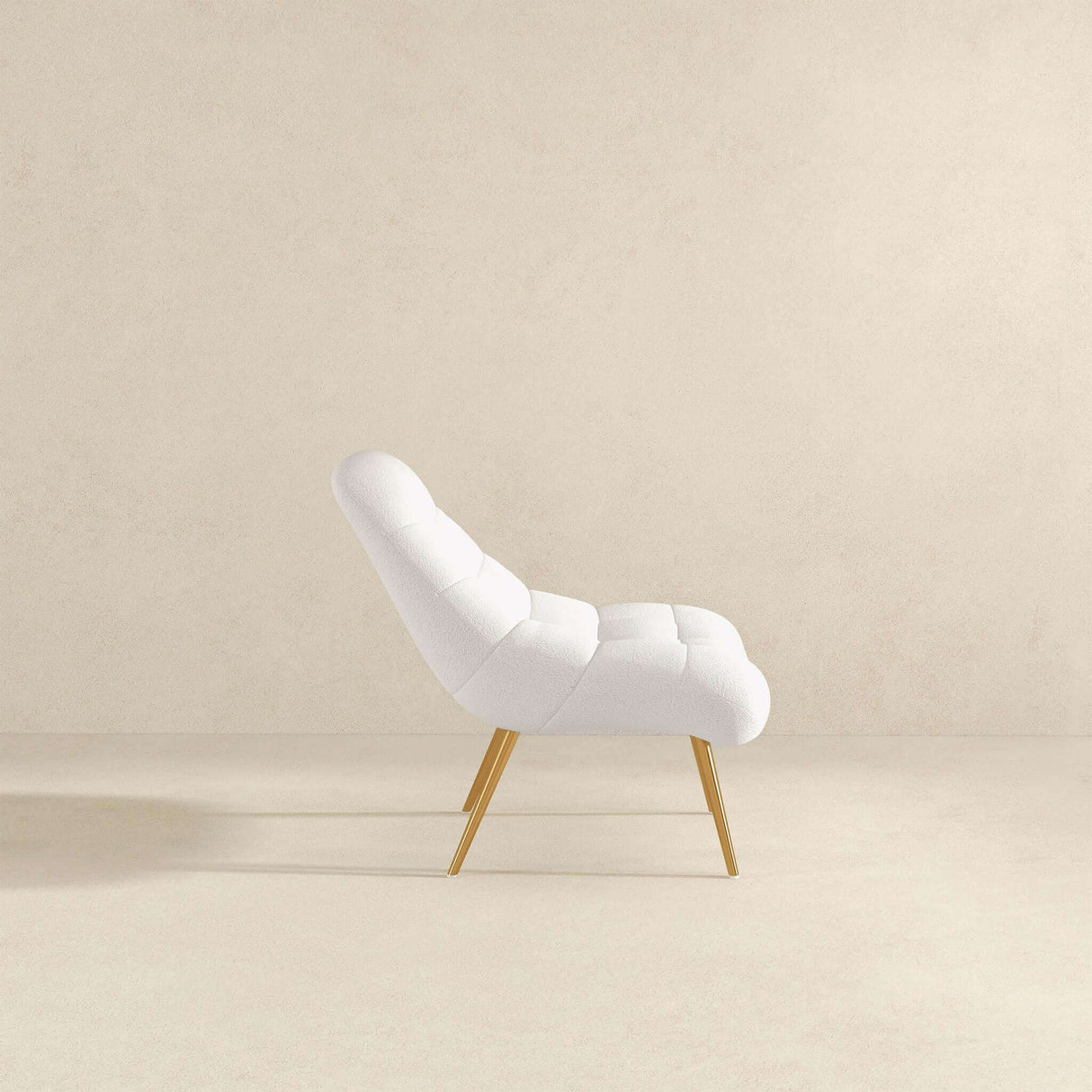 Aubrey Cream French Boucle Lounge Chair from Ashcroft Furniture - Luna Furniture