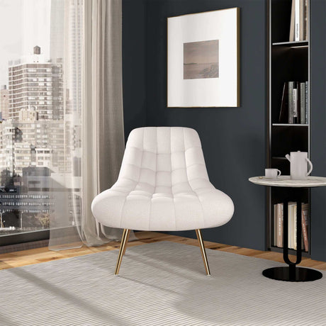 Aubrey Cream French Boucle Lounge Chair from Ashcroft Furniture - Luna Furniture
