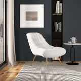 Aubrey Cream French Boucle Lounge Chair from Ashcroft Furniture - Luna Furniture