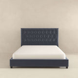 Donald Upholstered Platform Bed King / Grey from Ashcroft Furniture - Luna Furniture
