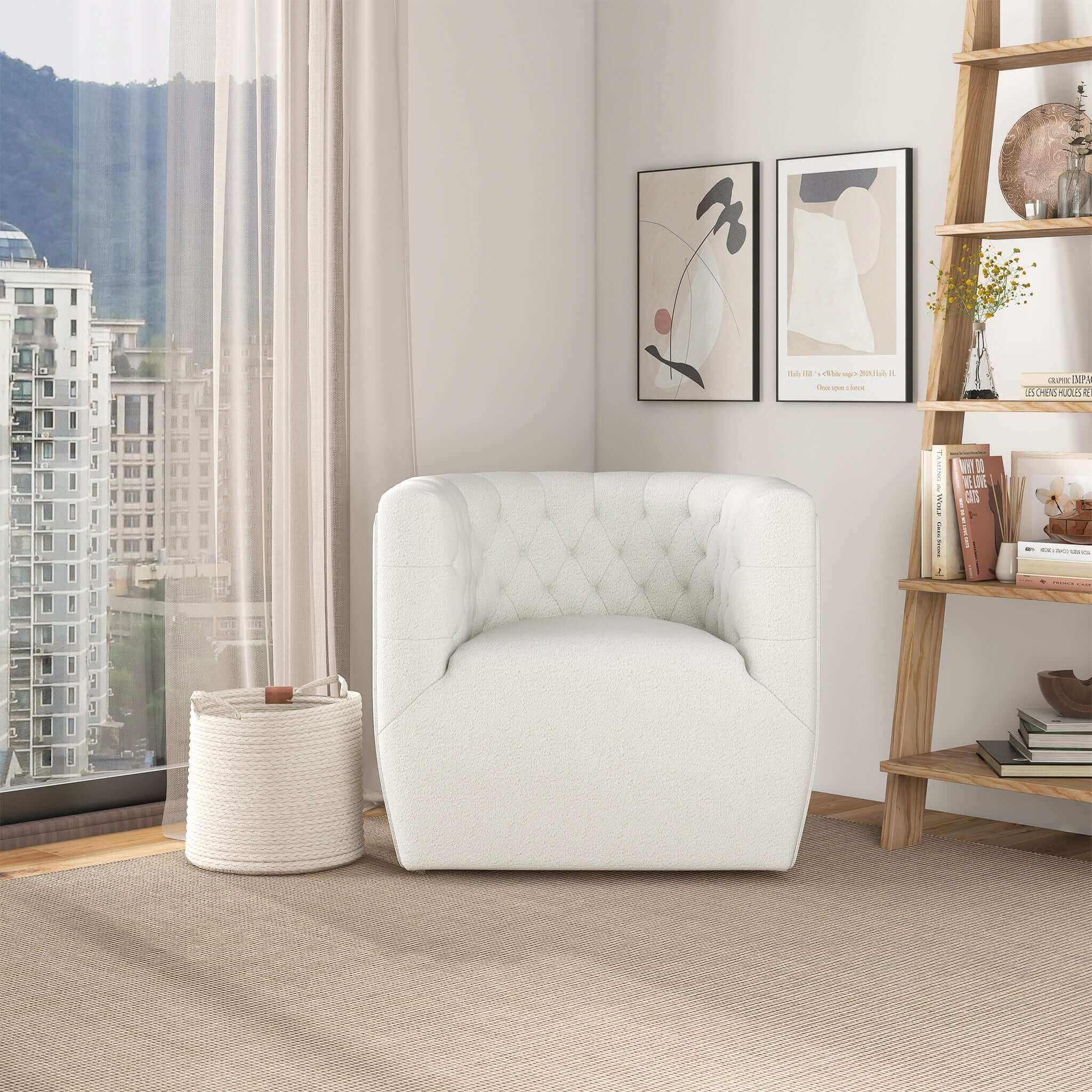 Ashcroft Furniture Delaney Swivel Chair