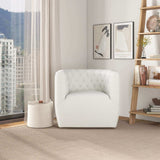 Delaney Cream Boucle Swivel Chair from Ashcroft Furniture - Luna Furniture