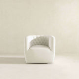 Delaney Cream Boucle Swivel Chair from Ashcroft Furniture - Luna Furniture