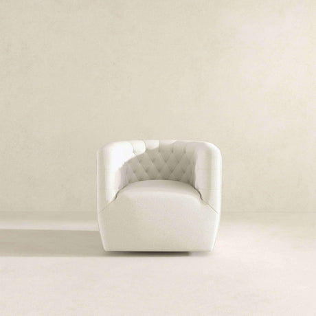 Delaney Cream Boucle Swivel Chair from Ashcroft Furniture - Luna Furniture