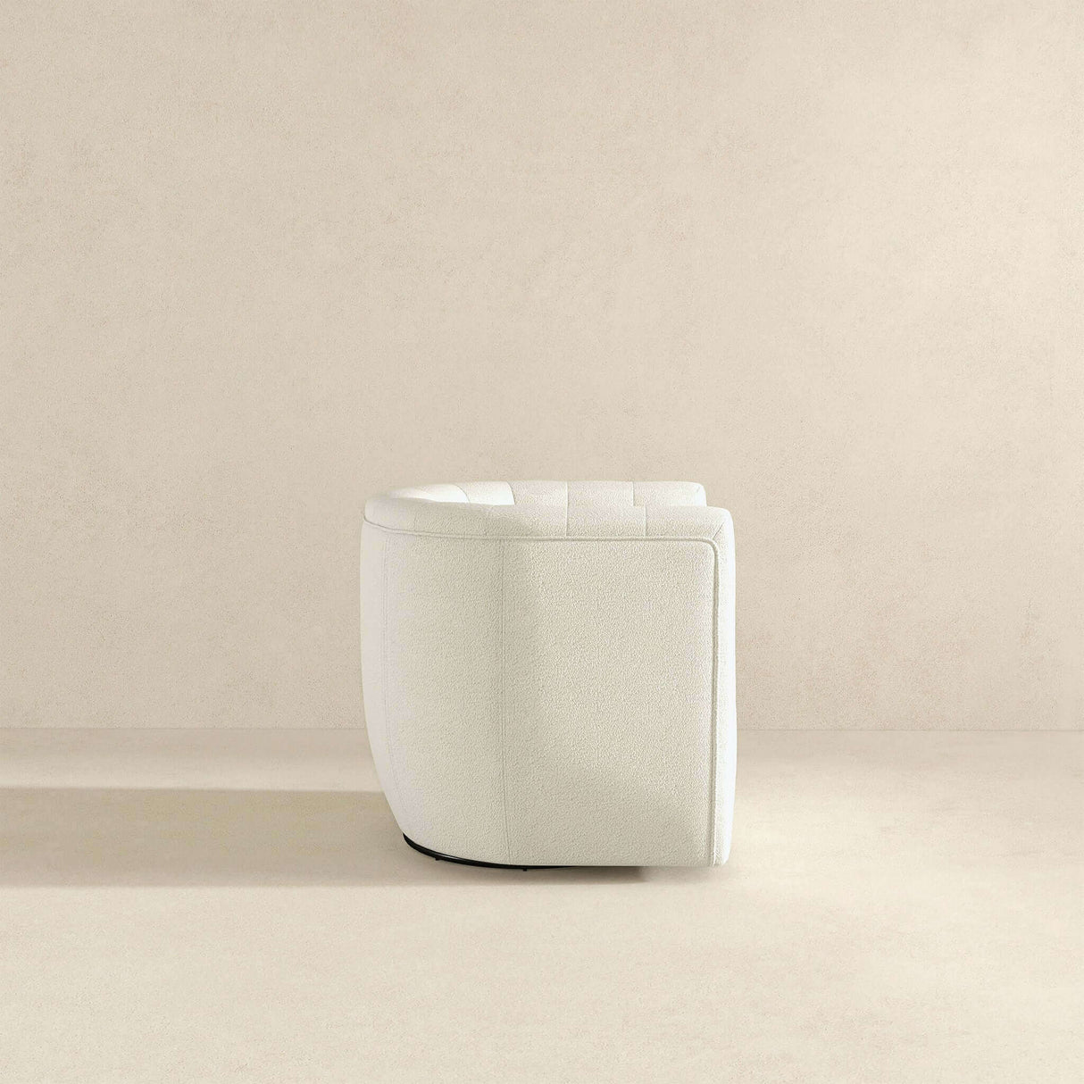 Delaney Cream Boucle Swivel Chair from Ashcroft Furniture - Luna Furniture