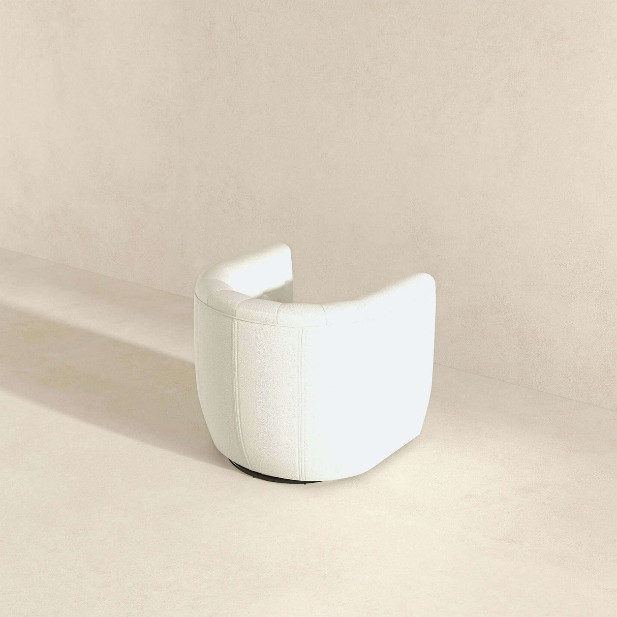Delaney Cream Boucle Swivel Chair from Ashcroft Furniture - Luna Furniture