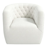 Delaney Cream Boucle Swivel Chair from Ashcroft Furniture - Luna Furniture