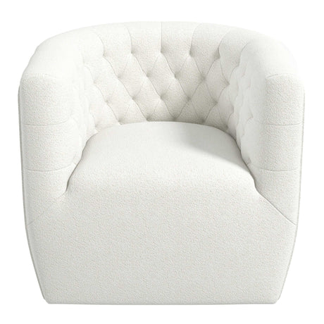 Delaney Cream Boucle Swivel Chair from Ashcroft Furniture - Luna Furniture