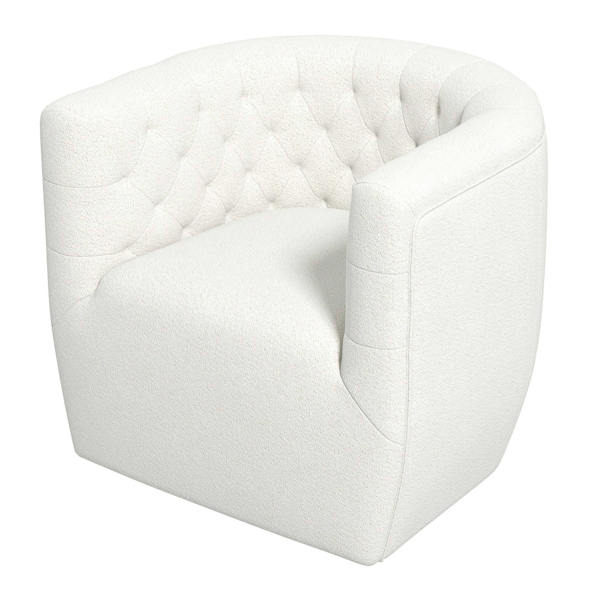 Delaney Cream Boucle Swivel Chair from Ashcroft Furniture - Luna Furniture