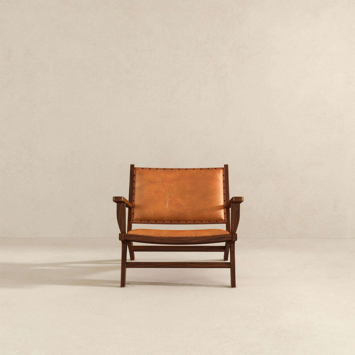 Daniel Tan Leather Arm Chair from Ashcroft Furniture - Luna Furniture