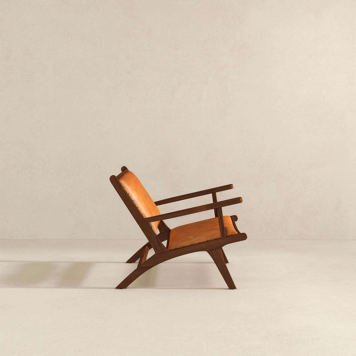 Daniel Tan Leather Arm Chair from Ashcroft Furniture - Luna Furniture