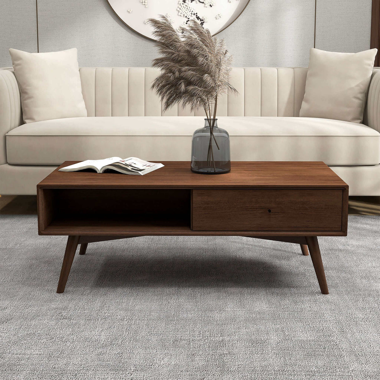 Caroline Walnut Coffee Table from Ashcroft Furniture - Luna Furniture