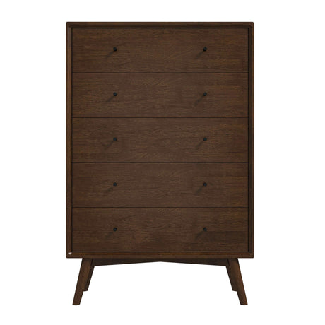 Caroline Mid Century Modern Solid Wood Dresser 5-Drawer from Ashcroft Furniture - Luna Furniture