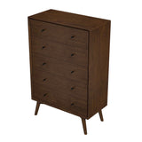 Caroline Mid Century Modern Solid Wood Dresser 5-Drawer from Ashcroft Furniture - Luna Furniture