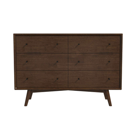 Mid Century Modern Walnut Dresser 6 Drawer from Ashcroft Furniture - Luna Furniture