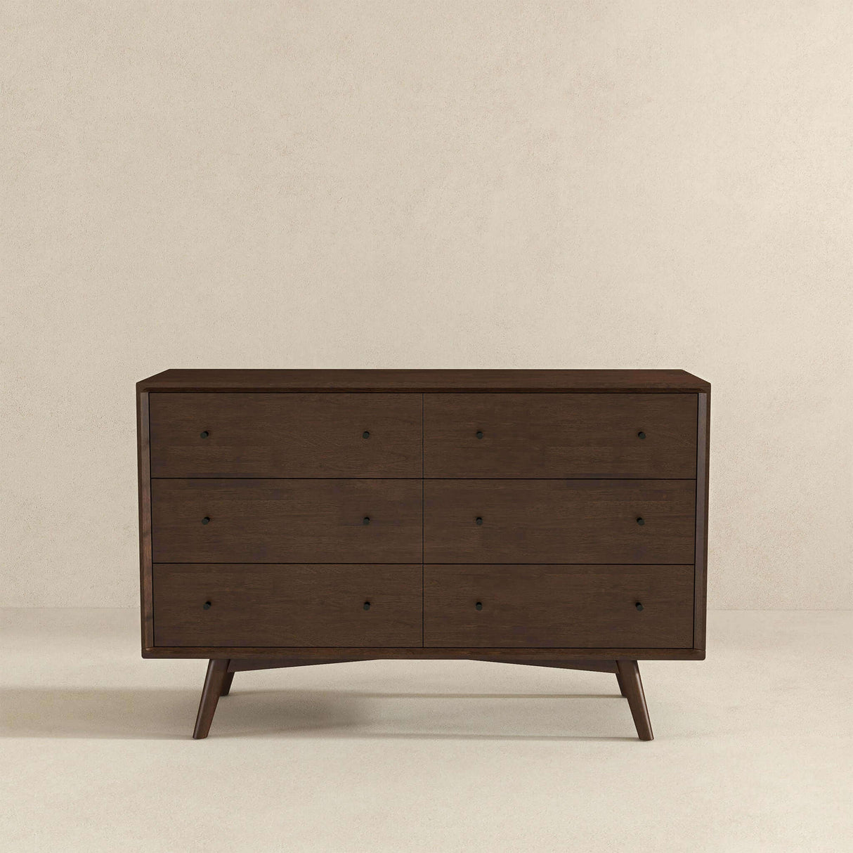 Mid Century Modern Walnut Dresser 6 Drawer from Ashcroft Furniture - Luna Furniture